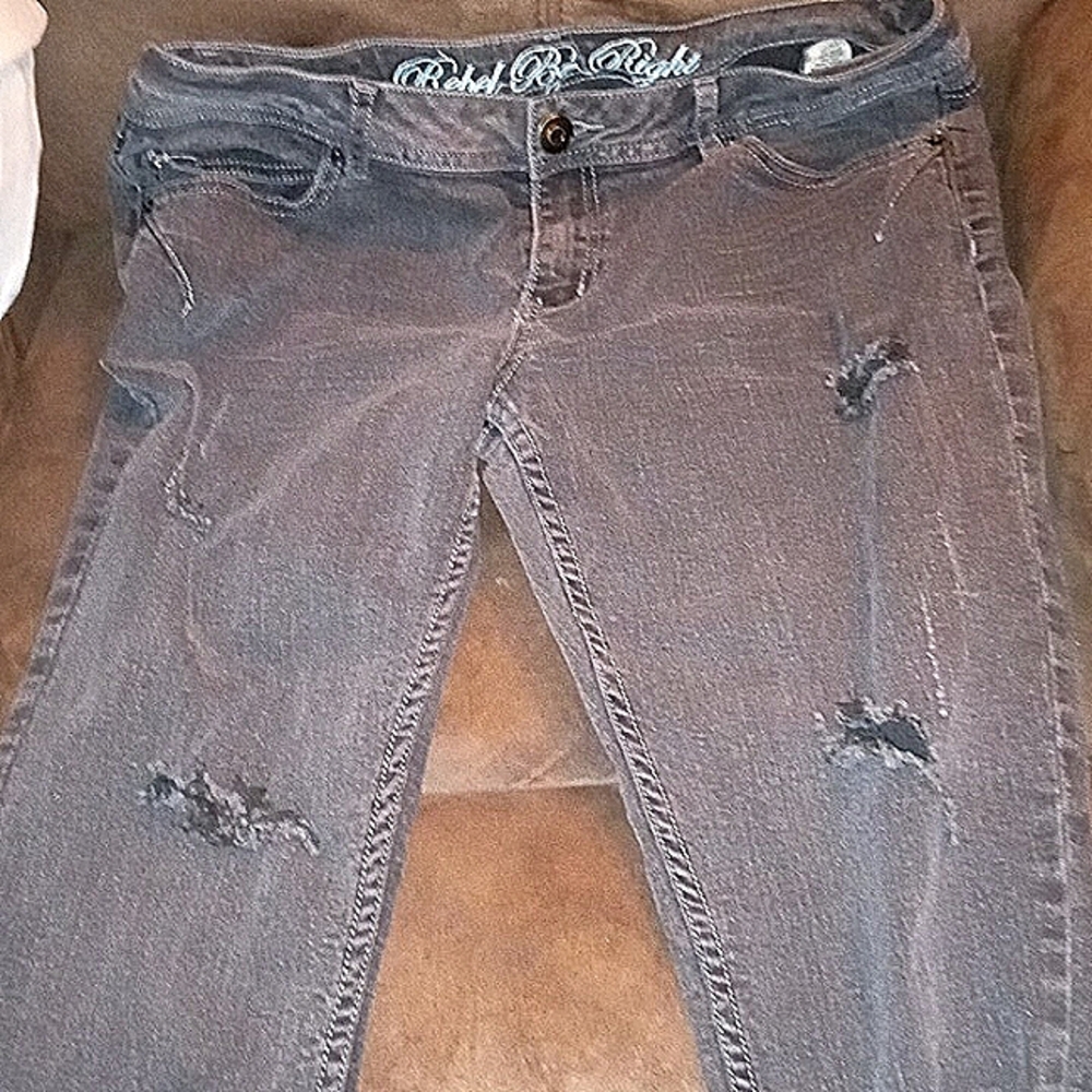 Rebel by right ripped black jeans